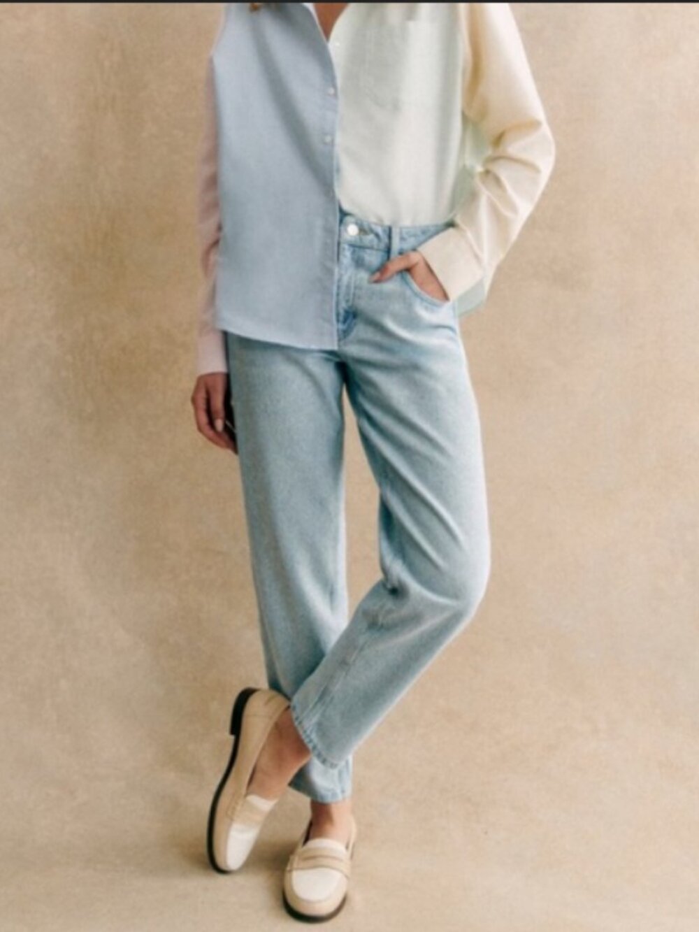 Sezane Le Mum Trouser Denim Jeans